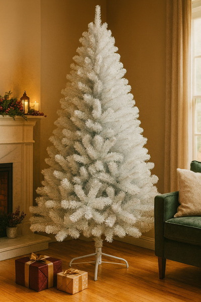 Fillikutum 180 Cm 600 Dal Premium Beyaz Yılbaşı Ağacı Beyaz Çam Ağacı Christmas Tree