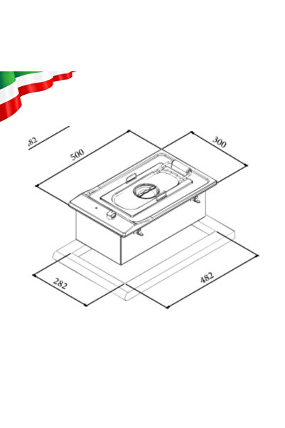 Kitchen Line Grill, Stainless Steel, Max Power 2.40 kW