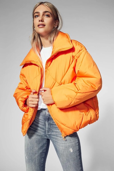 ONLY Onltamara Short Quilted Jacket Cc Otw Women's Orange Jacket - 15242558