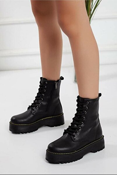 simethrift Vodotěsné šněrovací boty se silnou podrážkou a bočním zipem Tenké kožešinové zimní boty do sněhu