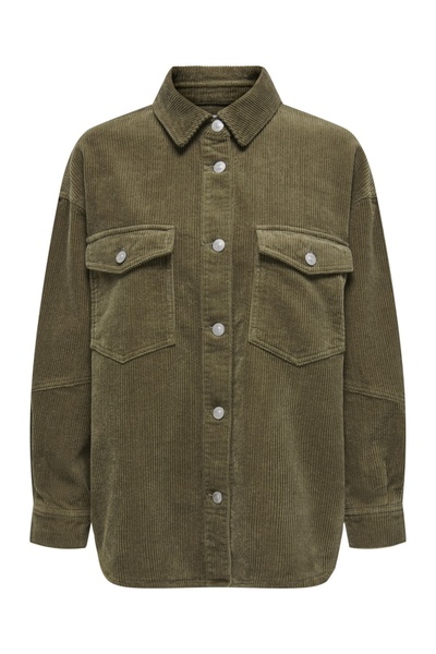 ONLY ONLTIGGY L/S CORD SHACKET PNT Jachetă gri pentru femei - 15331547