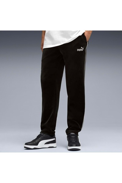Puma ESS Elevated Velour Pants 689117 Kadife Erkek Eşofman Altı SİYAH