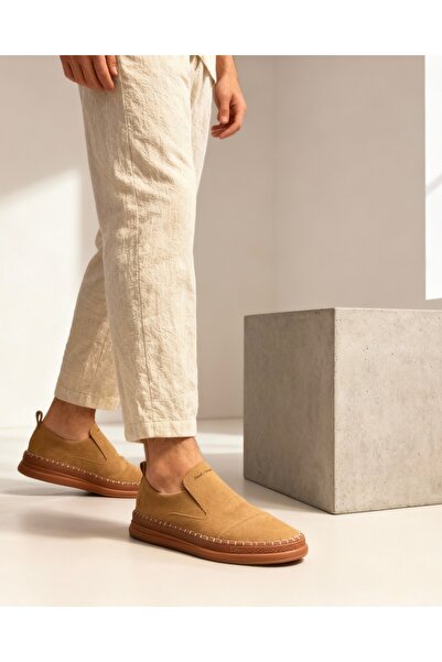 Knack Сезонни обувки от велур без връзки 019 Taba