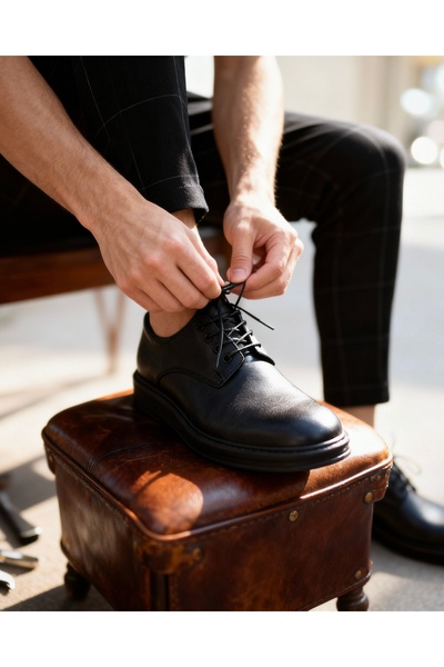 Knack Classic Men's Shoes 001 Black (Black Sole)