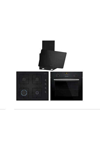 Profilo PROFİLO ELİT SİYAH CAM ANKASTRE SET ( FRMA234S + OE36K6P10D + DVK6J360 )