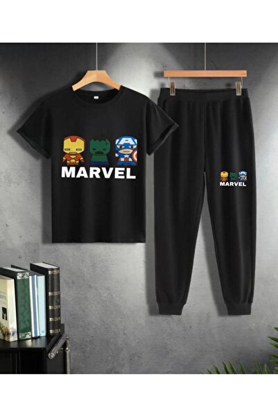 Topçu Marvel Baskılı Eşofman Takımı
