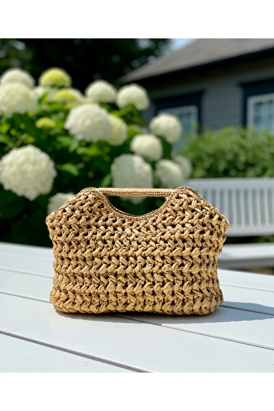 Boutique de Carbon Kadın Mango Model Örgü Çanta - (Örgü Sepeti)