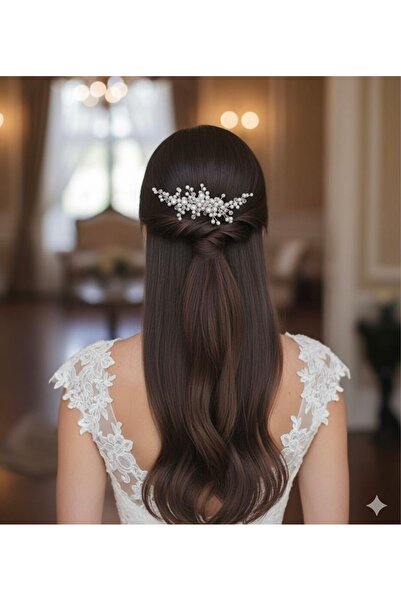 ASİMEL TASARIM Bridal Tiara Hair Accessory Wedding Henna Wedding Promise Engagement Graduation