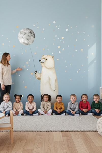 Kt Grup ملصق حائط على شكل عباد الشمس وغرفة الطفل الكبيرة