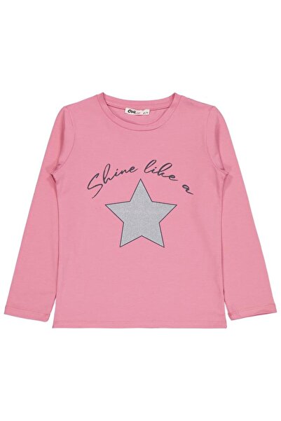 Civil Girls Yıldız Baskılı 6-9 Yaş Sweatshirt - Pembe 7-8 Yaş