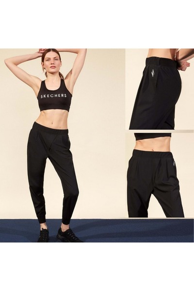 SKECHERS W Micro Coll Daily Jogger Pant S211078 Kadın Günlük Eşofman Altı SİYAH