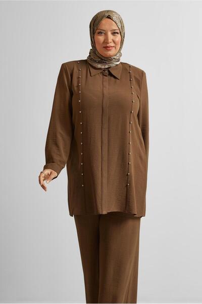 Alvina Beaded Detail Plus Size Pants Suit 20731