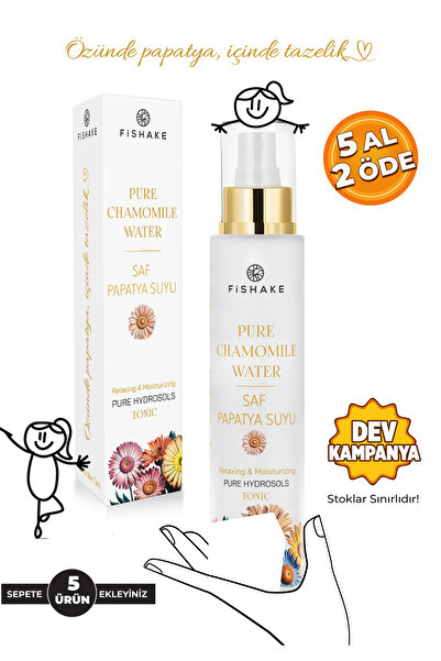 FiShake Papatya Suyu Saç Ve Vücut Toniği Rahatlatıcı ve Nemlendirici Saç Açıc...