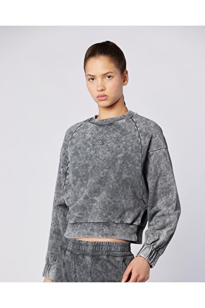 Kappa Jessa As Crew Kadın Antrasit Comfort Fit Sweatshirt