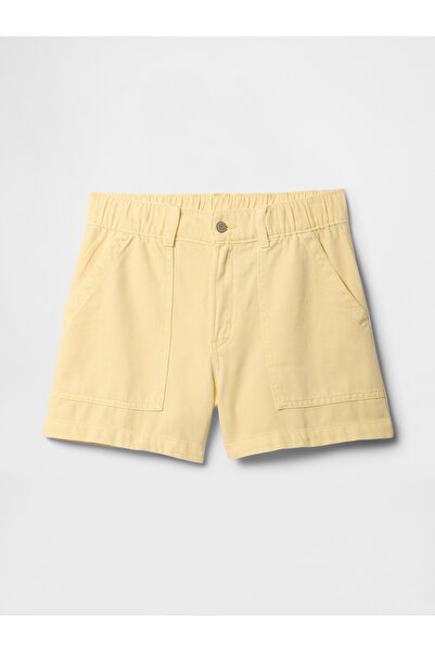 GAP Kadın Sarı Renkli Denim Şort