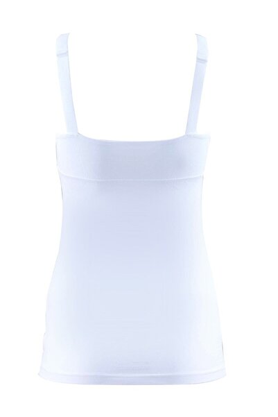 Blackspade Women's White Maternity Breastfeeding Undershirt 1556