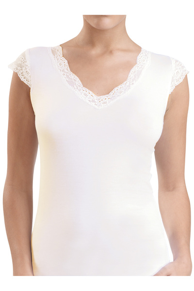 Blackspade Women's Modal Elastane T-Shirt 1348 - Cream