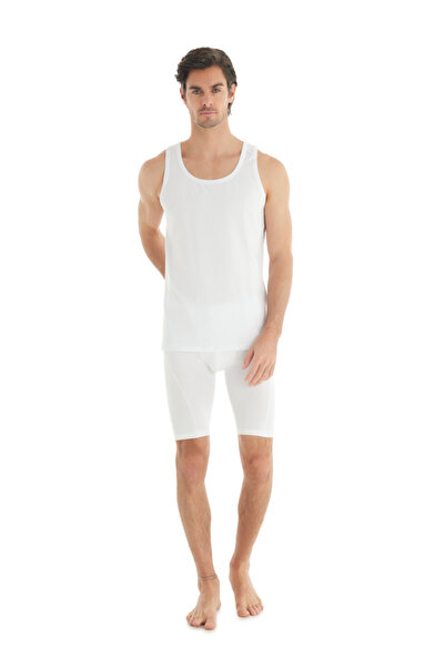 Blackspade Men's White Undershirt - Tender Cotton 9238