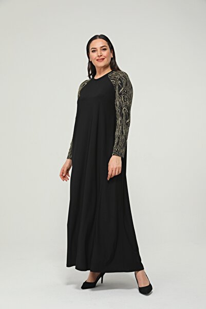 Asees Medium Size Sleeve Patterned Sandy Dress