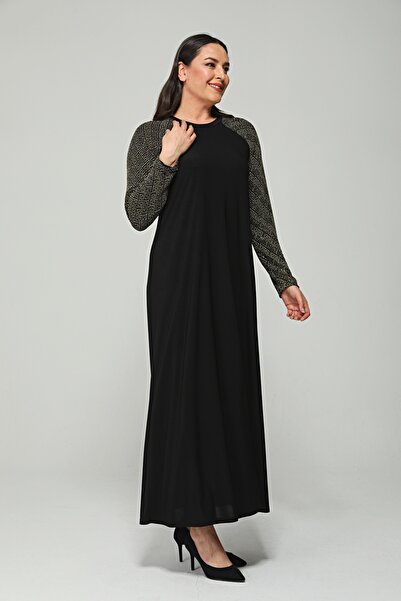 Asees Medium Size Sleeve Patterned Sandy Dress