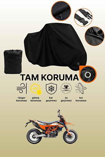 dokaca غطاء دراجة نارية متوافق مع KTM 690 SMC R، غطاء واقي أسود اللون