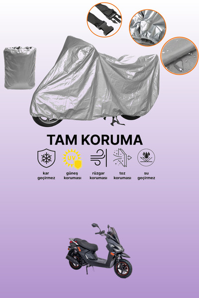 dokaca Gray Altai F2Max 50 Plus Compatible Motorcycle Cover, Protective Cover...
