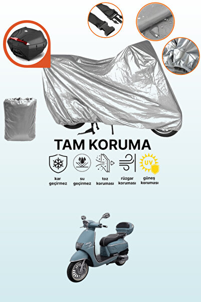 dokaca حقيبة خلفية رمادية متوافقة مع كينج موتور ريجيل 125، غطاء واقي متوافق مع الماركة