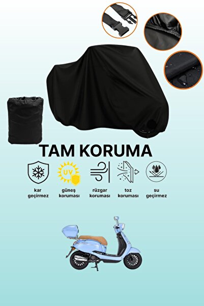 dokaca Black Kanuni Visal 125 Compatible Motorcycle Cover, Protective Cover, ...