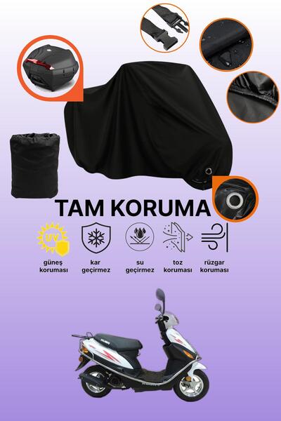 dokaca حقيبة خلفية سوداء وقماش متوافق مع دراجة نارية كوبا فايتر 80