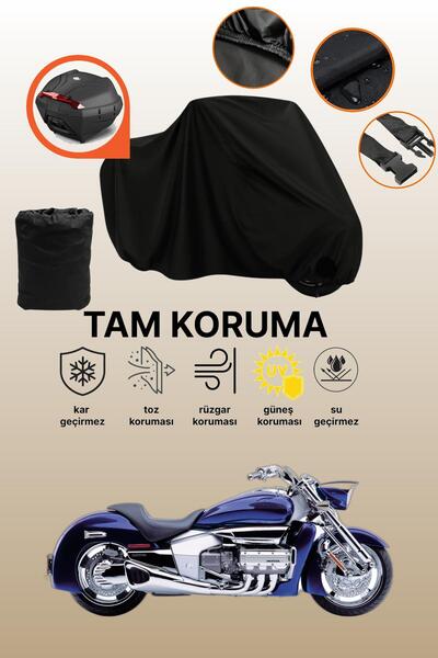 dokaca حقيبة خلفية سوداء متوافقة مع قماش الدراجة النارية هوندا فالكيري رون، غ...