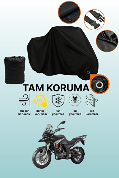 dokaca Black Lock Compatible Benelli Trk 251 Compatible Motorcycle Tarpaulin,...