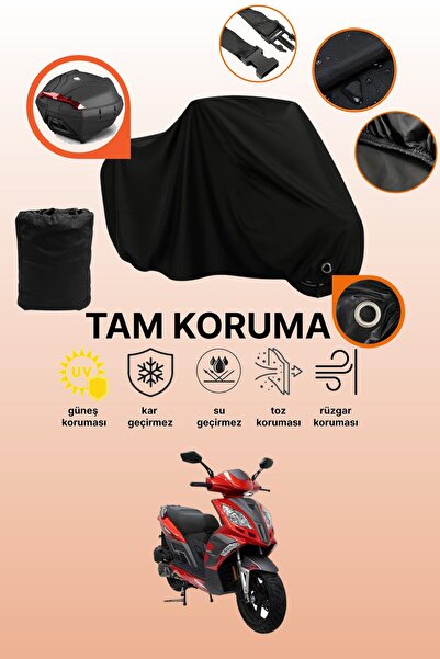 dokaca Black Lock and Tail Bag Compatible Mondial 125 Mash Compatible Motorcy...