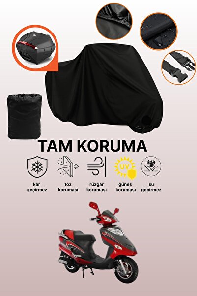 dokaca Mondial 100 Urt Compatible Motorcycle Tarpaulin Compatible with Black ...