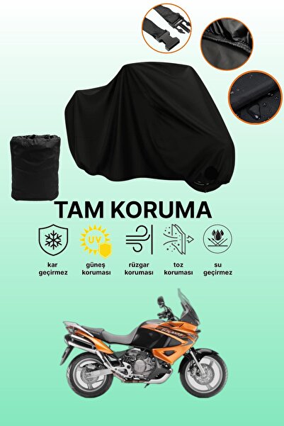 dokaca غطاء محرك متوافق مع هوندا XL 1000V فاراديري باللون الأسود، غطاء واقي، ...