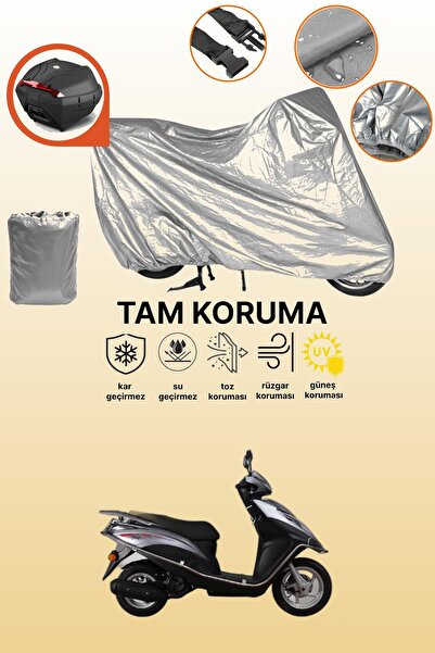 dokaca Gray Rear Bag Compatible with Kanuni Mati 125 Compatible Motorcycle Co...