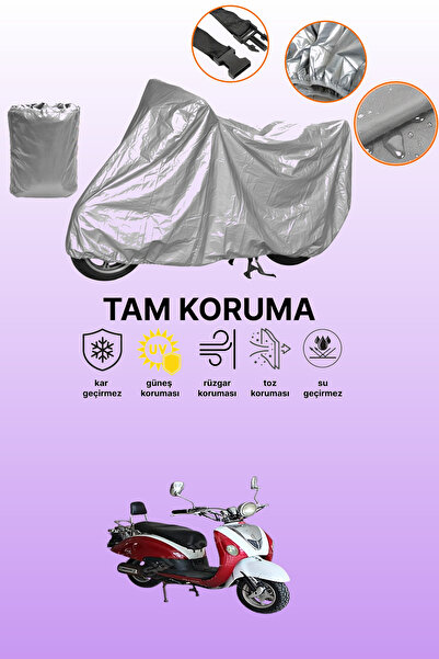 dokaca غطاء دراجة نارية متوافق مع كوبا نيرفانا 150 باللون الرمادي، غطاء واقي، غطاء للمحرك