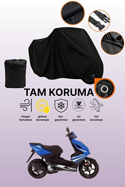 dokaca غطاء دراجة نارية متوافق مع ياماها ايروكس 100 من بلاك ليكت، غطاء واقي