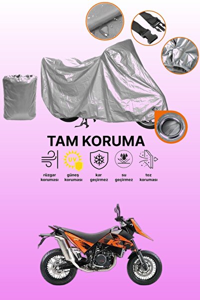 dokaca غطاء محرك متوافق مع KTM 690 Supermoto، غطاء واقي متوافق مع اللون الرمادي