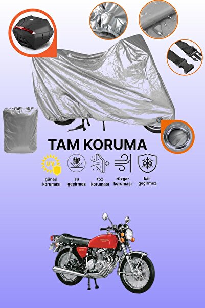 dokaca حقيبة خلفية وقفل رمادي متوافقة مع دراجة نارية هوندا CB 400 F، غطاء حماية