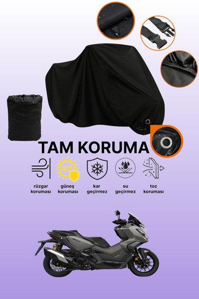 dokaca غطاء دراجة نارية متوافق مع هوندا Adv 350 من Black Lock، غطاء واقي