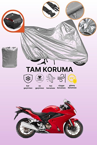 dokaca Grey Tail Bag Compatible Honda Vfr 800 Compatible Motorcycle Tarpaulin...