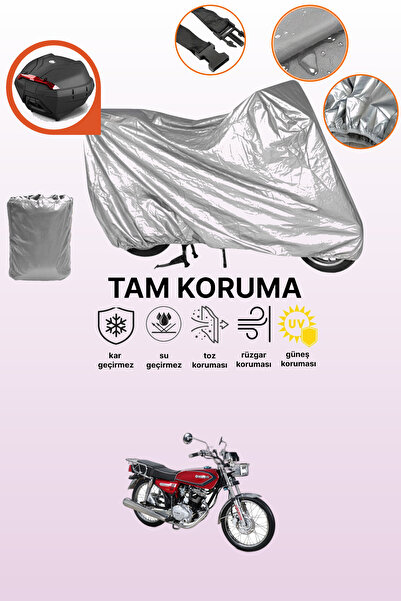 dokaca Gray Rear Bag Compatible with Kuba Cheetah 50R Gold Compatible Motorcy...