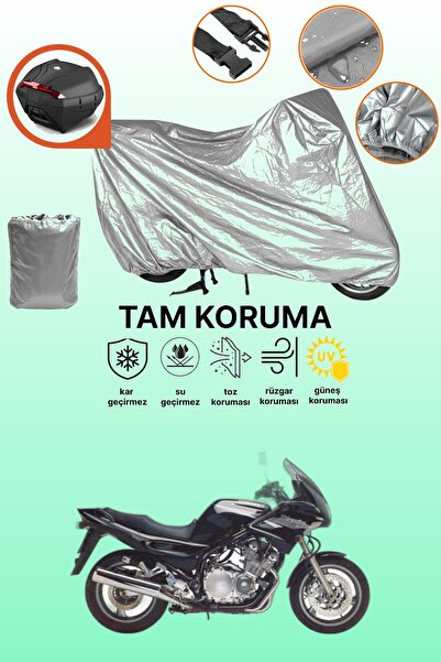 dokaca حقيبة خلفية رمادية متوافقة مع Yamaha XJ 600 S، غطاء محرك متوافق، غطاء ...