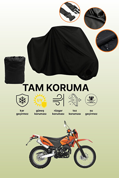 dokaca غطاء محرك متوافق مع يوكي YK250GY-7 أسود، غطاء واقي، غطاء للدراجات النارية