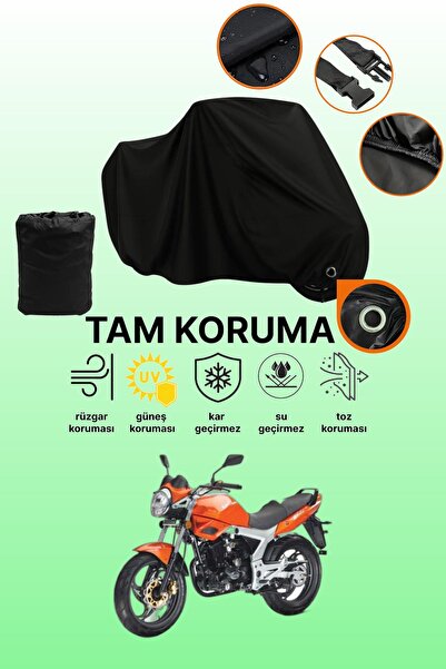 dokaca Black Lock Compatible Kanuni Gt 170 Compatible Motorcycle Tarpaulin, P...