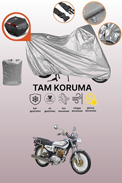 dokaca Gray Rear Bag Compatible with Kuba Cheetah 180R Gold Compatible Motorc...