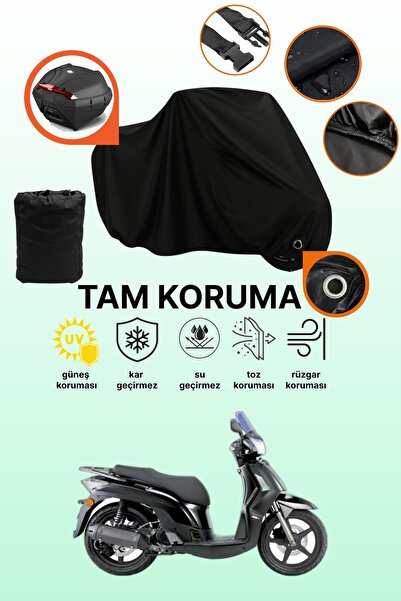 dokaca غطاء دراجة نارية متوافق مع Kymco People S 200i، غطاء واقي أسود متوافق ...