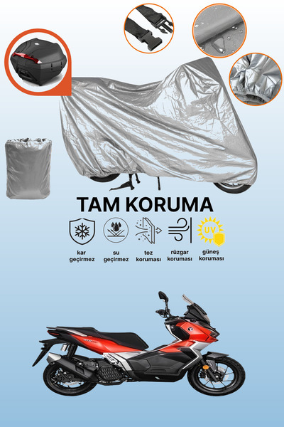 dokaca Gray Rear Bag Compatible Voge Sr1 Adv Compatible Motorcycle Tarpaulin,...