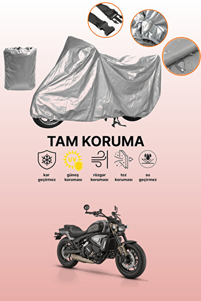 dokaca Gray Rks Srv700 Compatible Motorcycle Tarpaulin, Protective Cover, Mot...