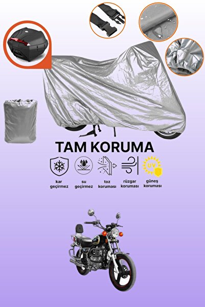 dokaca حقيبة خلفية رمادية متوافقة مع يوكي أفسين 250، غطاء واقي للدراجة النارية